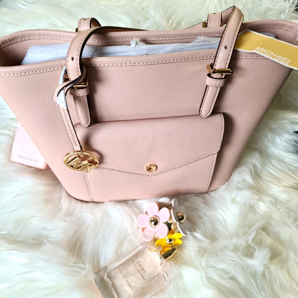 Michael Kors Jet Set Top Zip Snap Pocket Leather